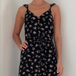 Backless Maxi Dress In Floral Print Size M